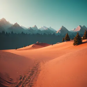 Snowy Peak: Majestic Winter Landscape in the Alps