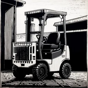 Heavy Industrial Forklift Truck for Efficient Cargo Transport
