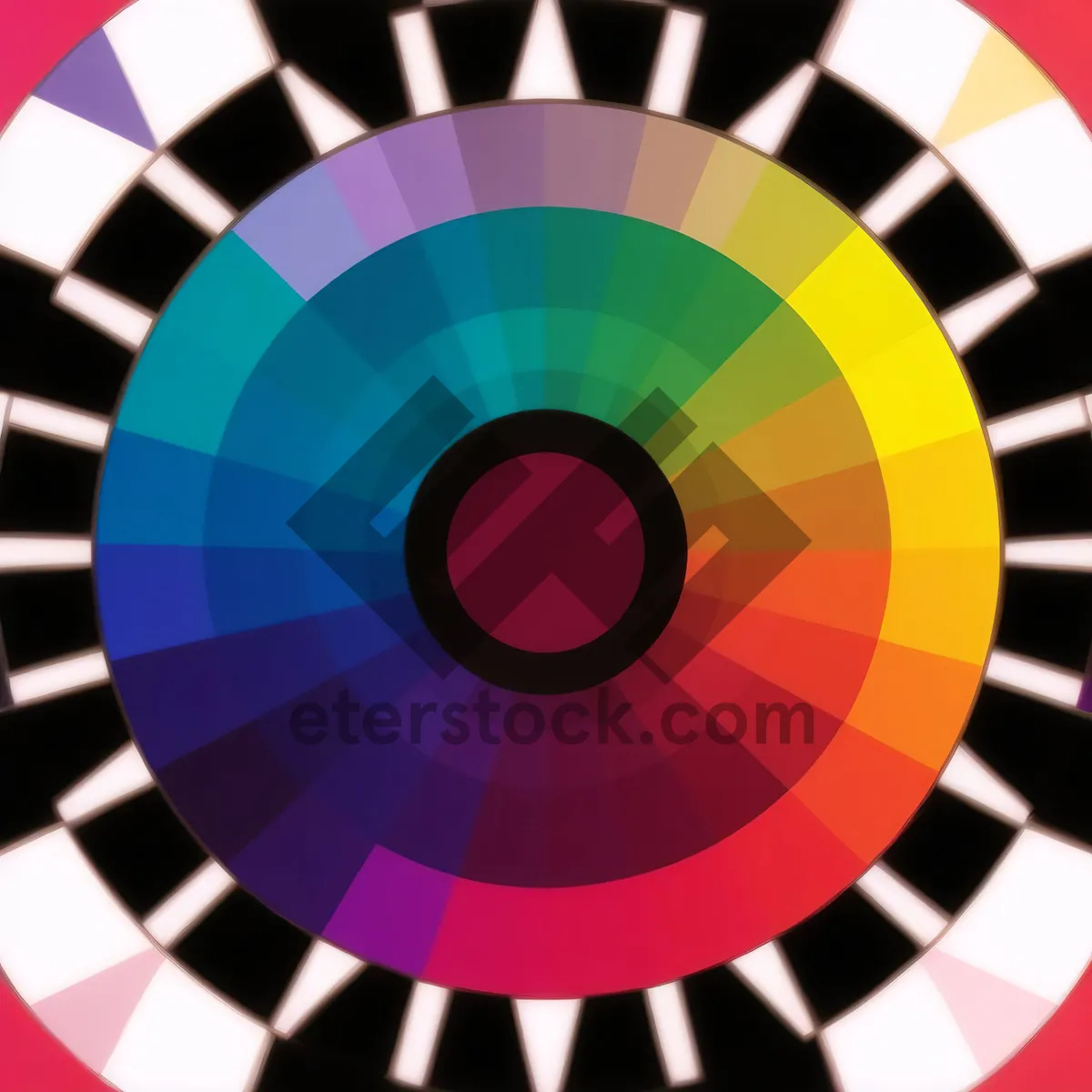 Picture of Colorful Mosaic Circle: Modern Digital Swatch Design