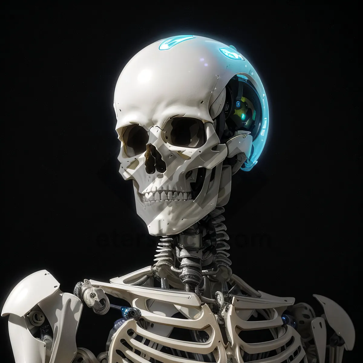 Picture of Mechanical Skull Sculpture: Spooky Automaton Anatomy