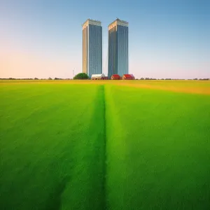 Idyllic Wheat Field Under Sunny Sky