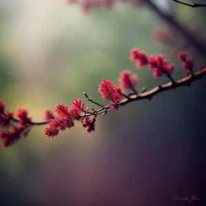 Pink Cherry Blossom in Blooming Spring Garden