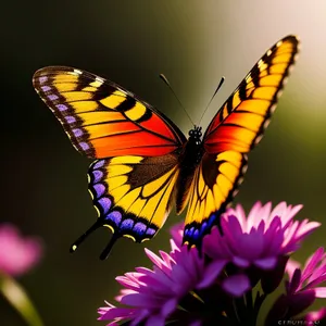 Vibrant Monarch Butterfly on Fresh Yellow Blossom