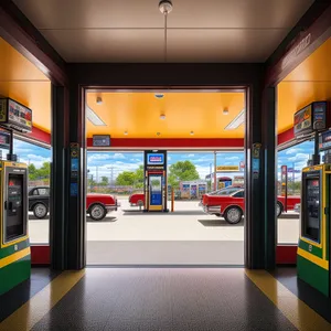 Modern Cash Machine Interior at Restaurant Plaza