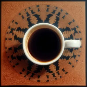 Delicious Morning Espresso in Black Coffee Mug