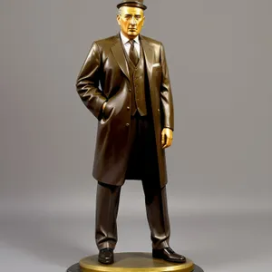 Bronze Chess Pawn Man Sculpture
