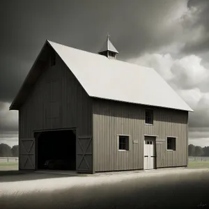 'Rustic Farmhouse Nestled Under Open Skies'