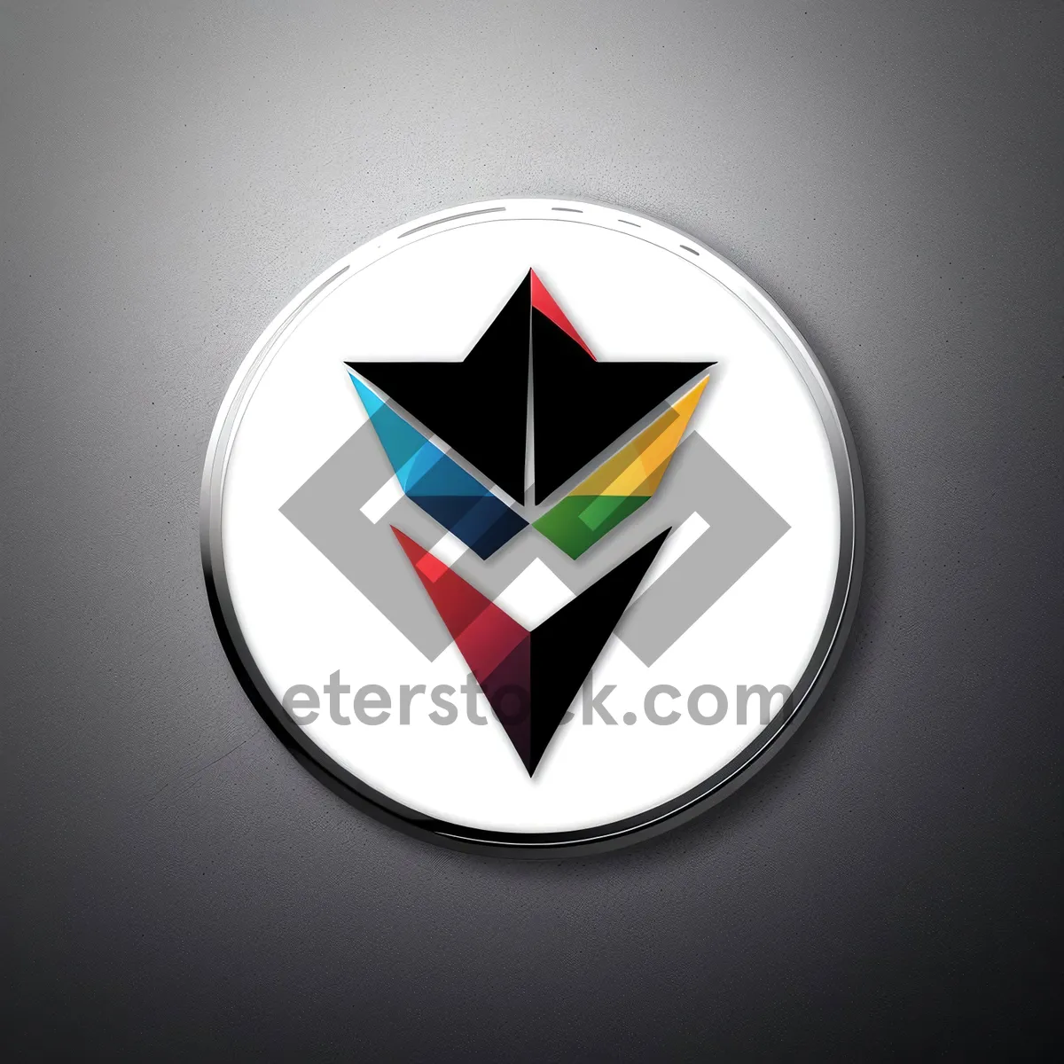 Picture of Patriotic Flag Icon Button with Shiny Design