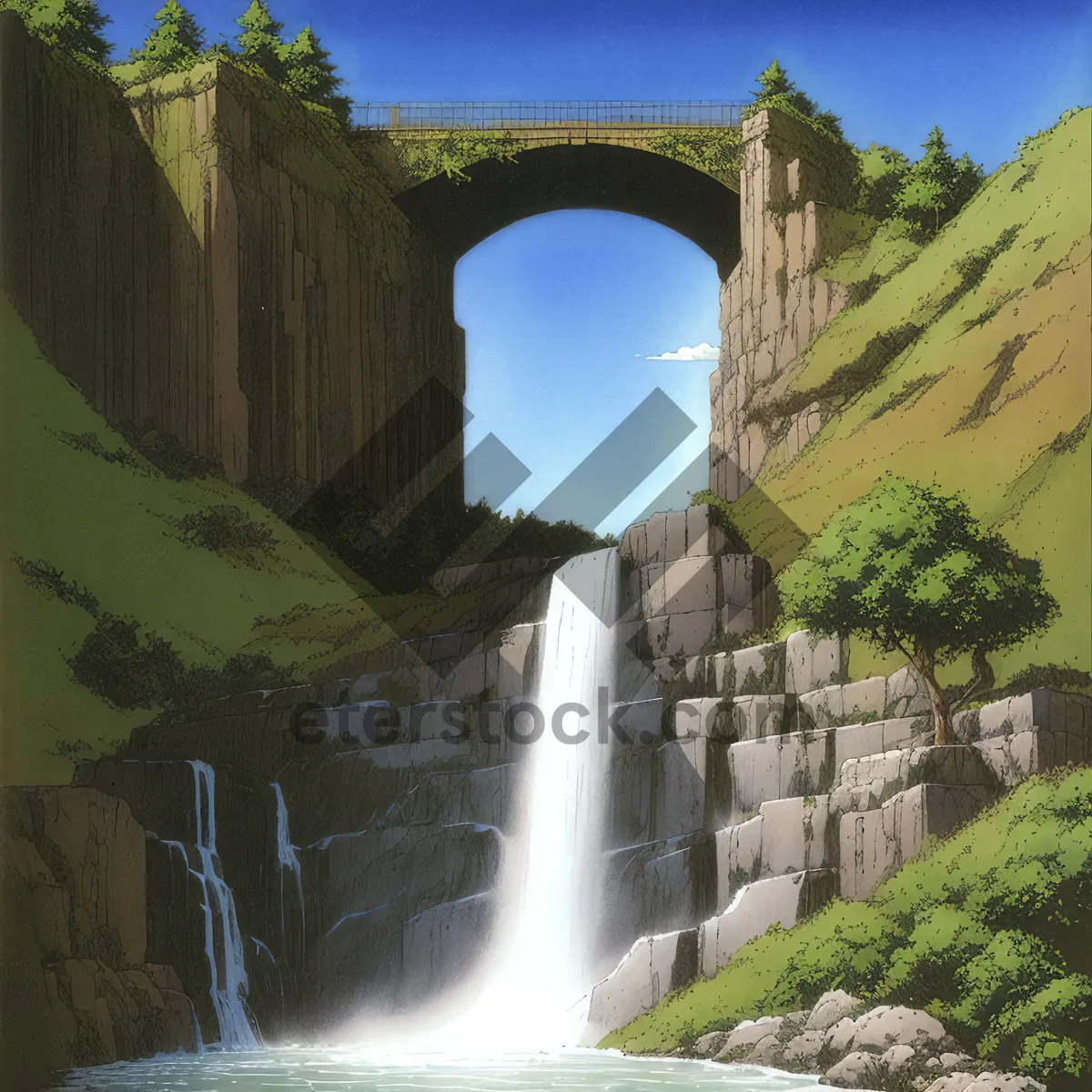 Picture of Ancient Roman Viaduct: Stone Arch Bridge