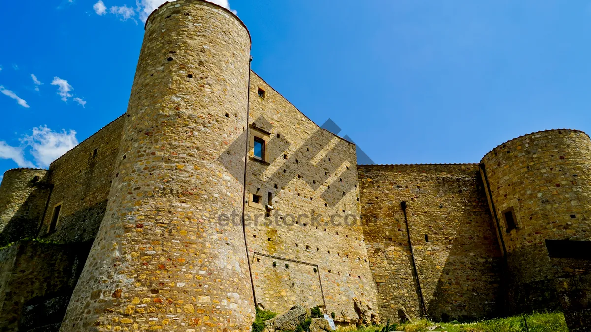 Picture of Medieval Castle Tower Against Blue Sky