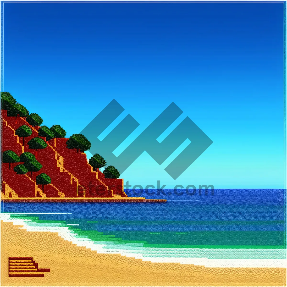 Picture of Tranquil Tropical Paradise: Beach-Sea-Ocean-Sand-Water-Sky