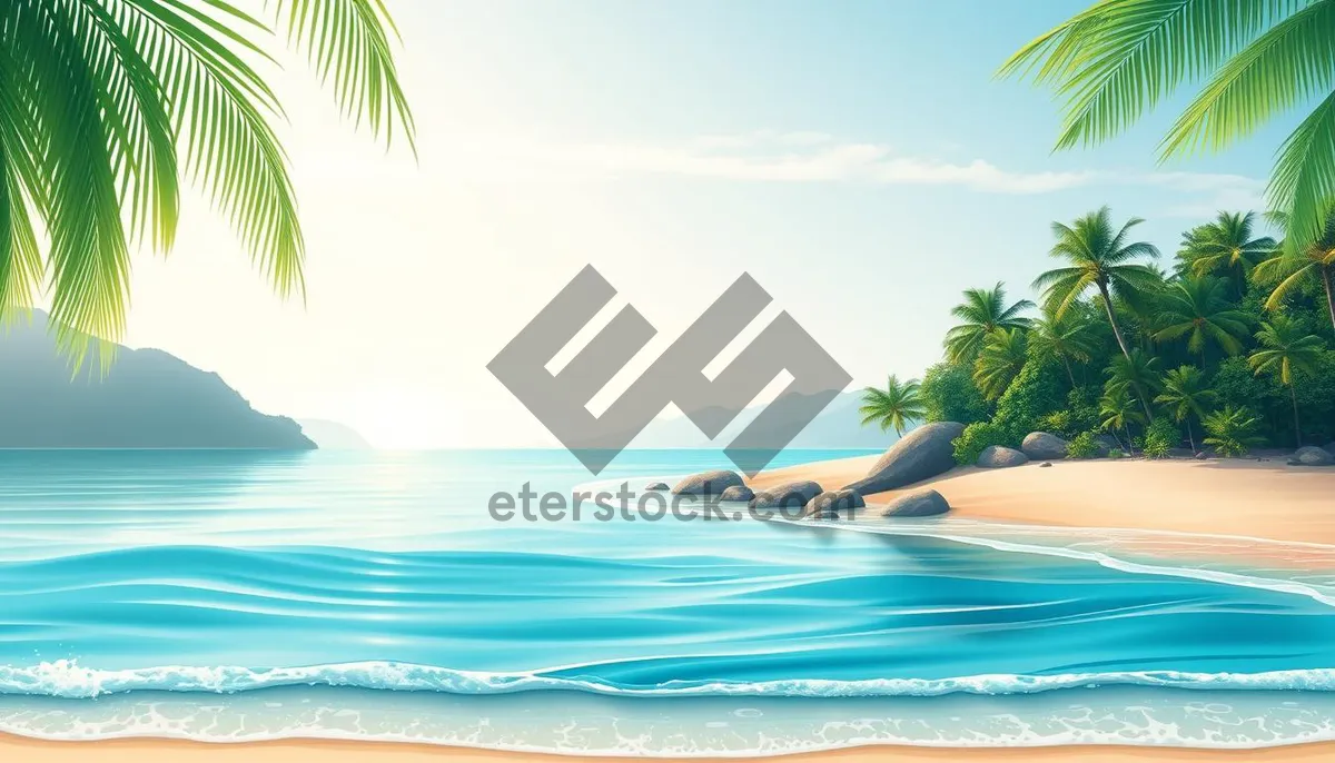 Picture of Tropical Paradise Beach with Clear Turquoise Water