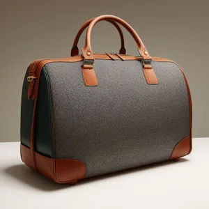 Stylish leather handbag with handle
