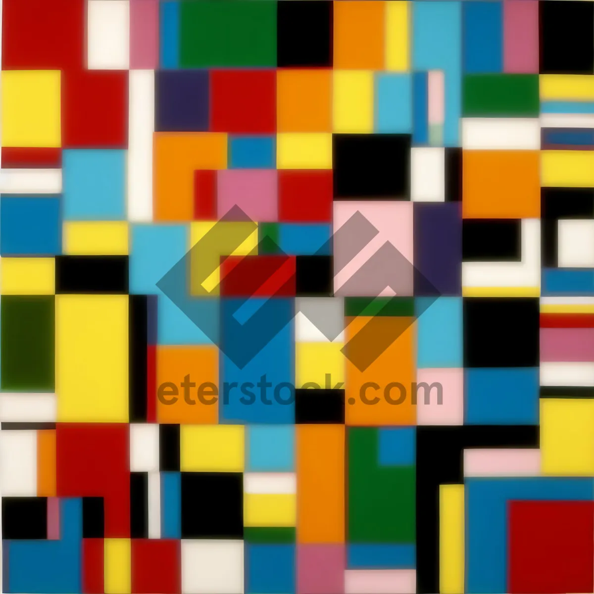 Picture of Colorful Mosaic Tile Pattern: A Vibrant Graphic Backdrop