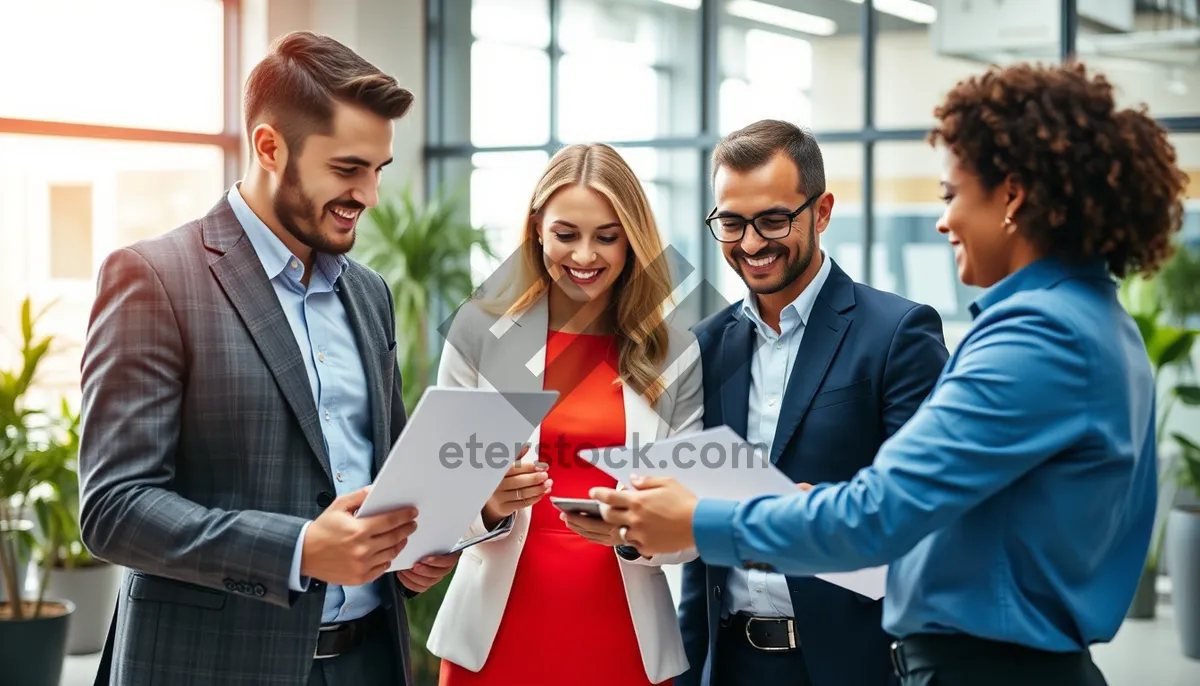 Picture of Corporate team smiling in modern office environment