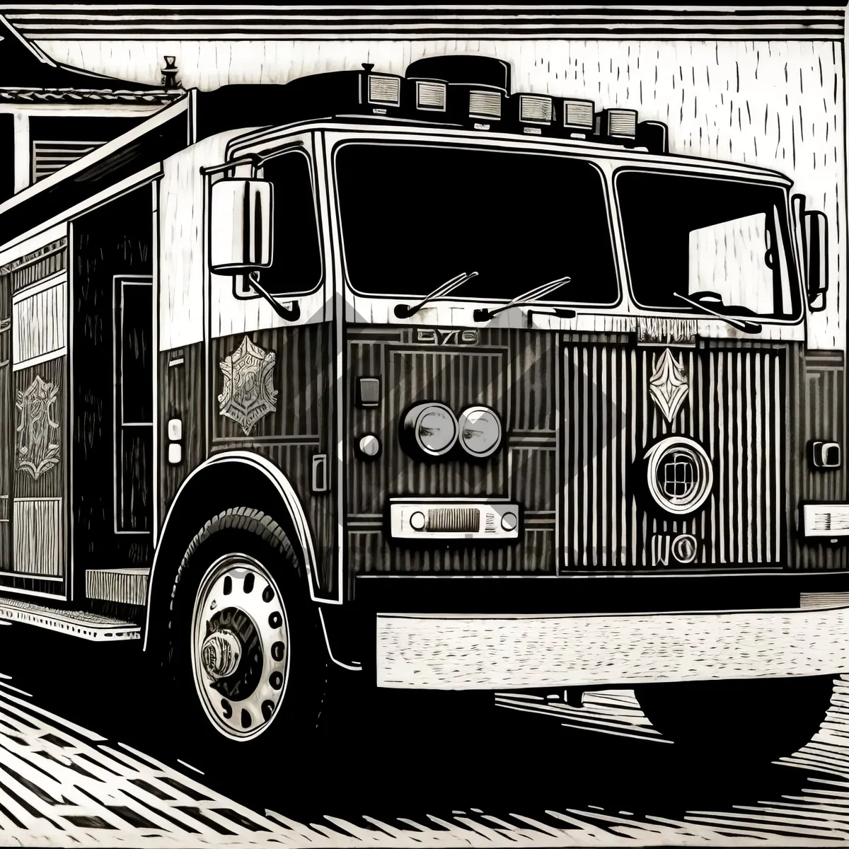 Picture of Emergency Fire Truck: Fast Response Vehicle for Rescue