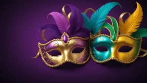 Colorful Venetian Mask for Carnival Party Fun