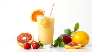 Fresh Strawberry Citrus Juice with Tasty Berries