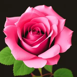 Romantic Pink Rose Blossom in a Summer Garden
