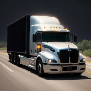 Highway Hauler: A Fast and Heavy Freight Truck in Motion