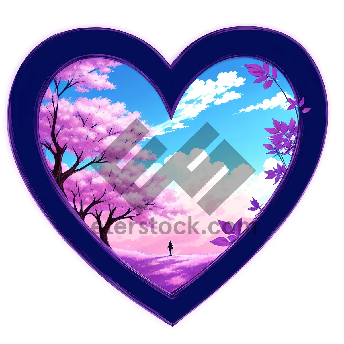 Picture of Shiny Heart Icon: Symbol of Love and Romance