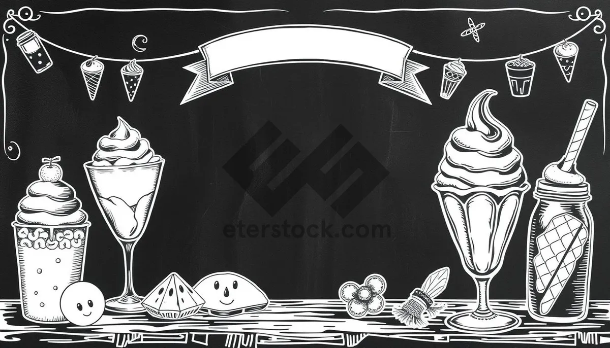 Picture of Pirate DJ silhouette with black frame on vinyl record