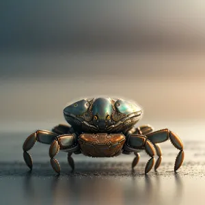 Close-up Detail of Rock Crab Arthropod