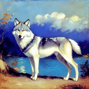 Husky Snow Dog: Captivating Eyes in Winter Wonderland