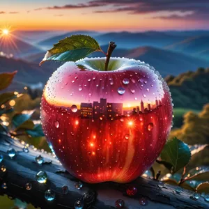 Fresh and Juicy Red Delicious Apple