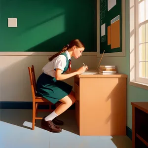 Professional Businesswoman Working on Laptop in Office