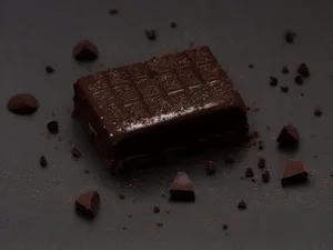 Brown chocolate chip candy close-up semiconductor device