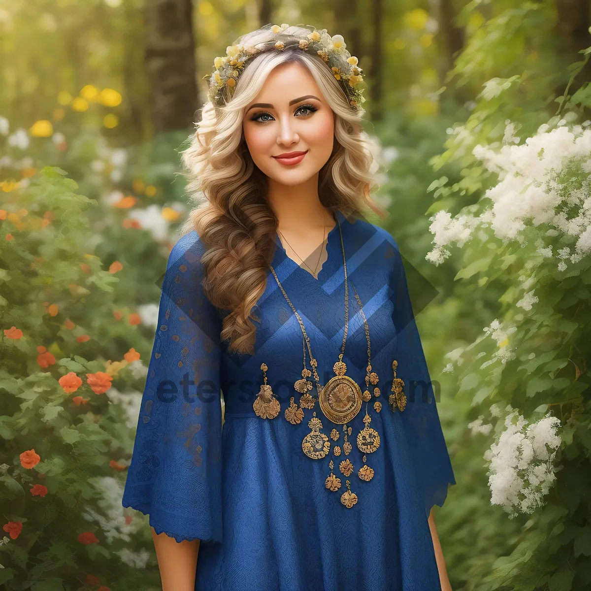 Picture of Happy brunette lady smiling outdoors in casual attire.