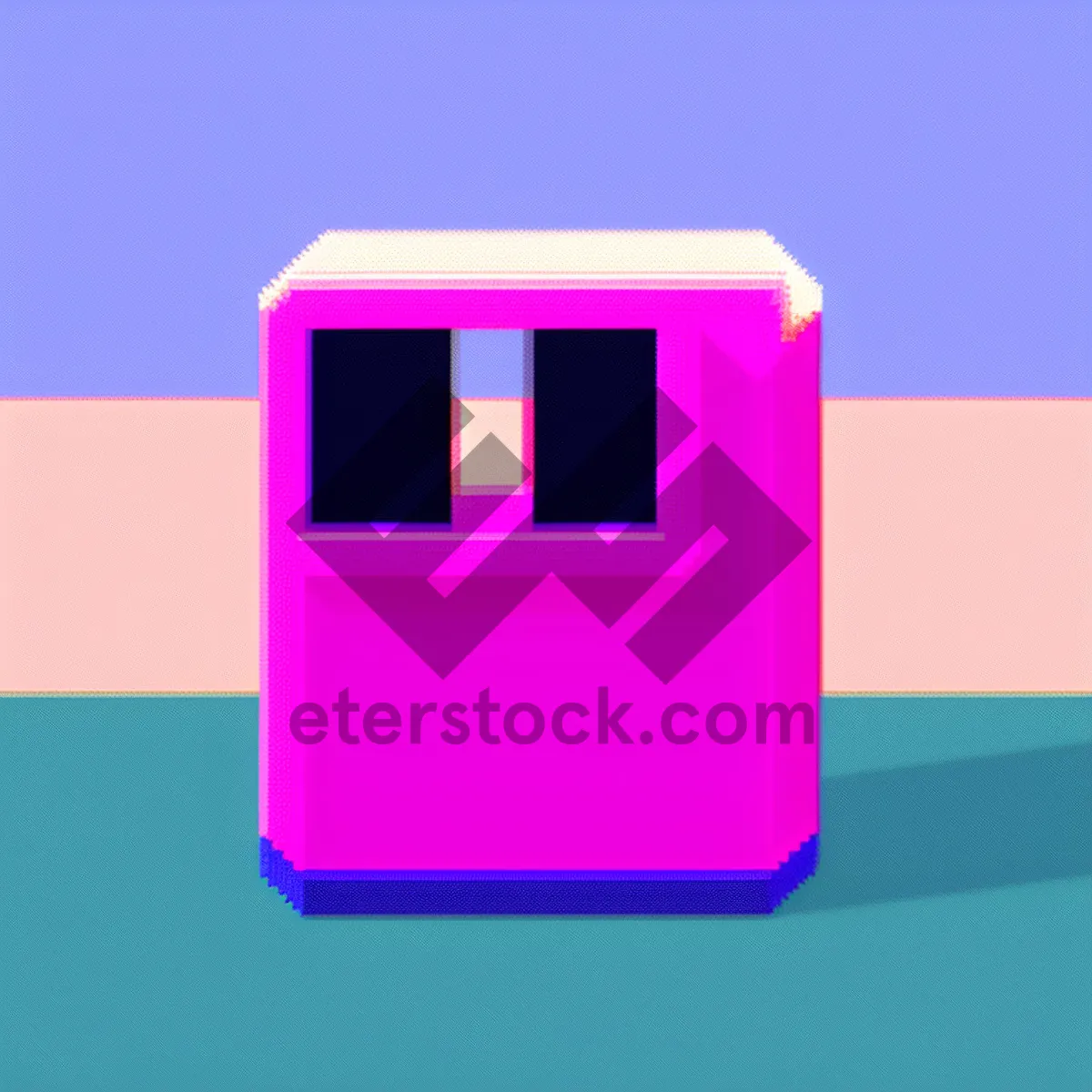 Picture of Business 3D square icon set for web design.