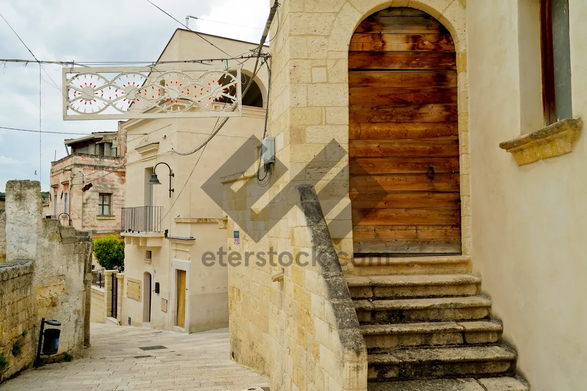 Picture of Medieval monastery in historic city with ancient architecture.