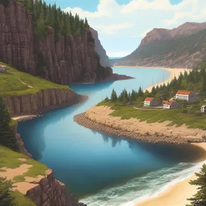 Scenic Villa by the Lake on a Summer Day