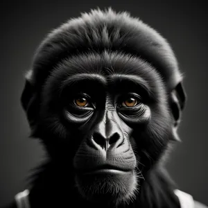 Wild Baby Gorilla - Adorable Primate Portrait