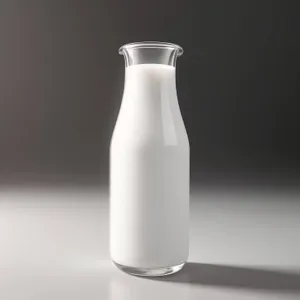 Transparent Milk Glass Bottle for Laboratory Experiments