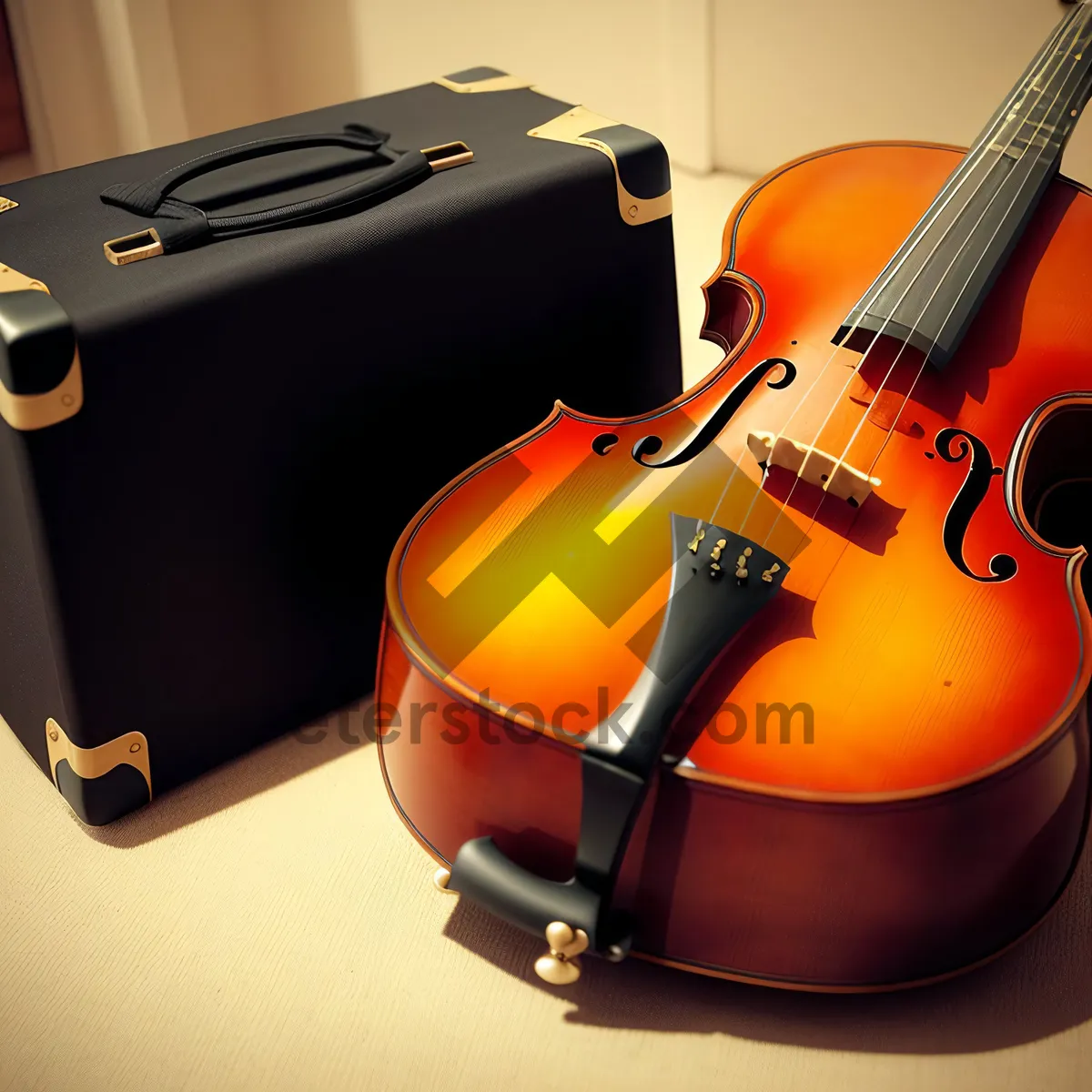 Picture of Bass and Violin Jamming in Concert