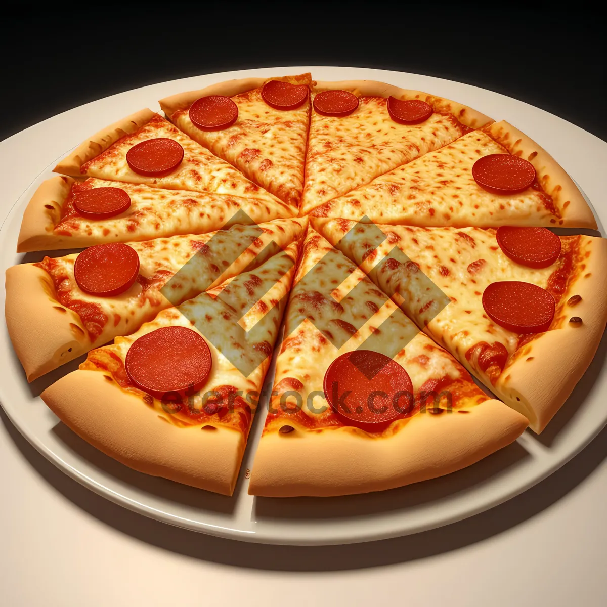 Picture of Delicious Pizza Slice with Fresh Ingredients