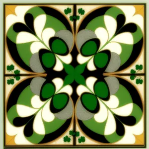 Vintage Floral Pattern on Retro Tile: Ornate Mosaic Design