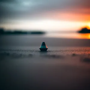 Golden Horizon: Tranquil Sunset over Ocean