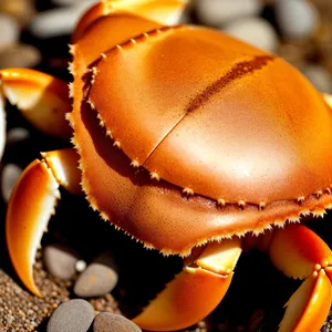 Brown Rock Crab: Close-up Snapshot of Invertebrate Arthropod