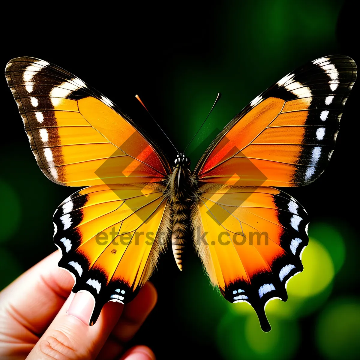 Picture of Vibrant Monarch Butterfly with Colorful Wings