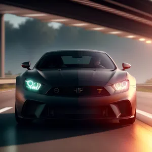 Speed Demon: A sleek racing machine on the highway