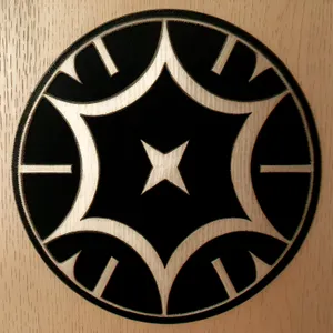 Black Patterned Trivet Base - Sleek Design Support Device