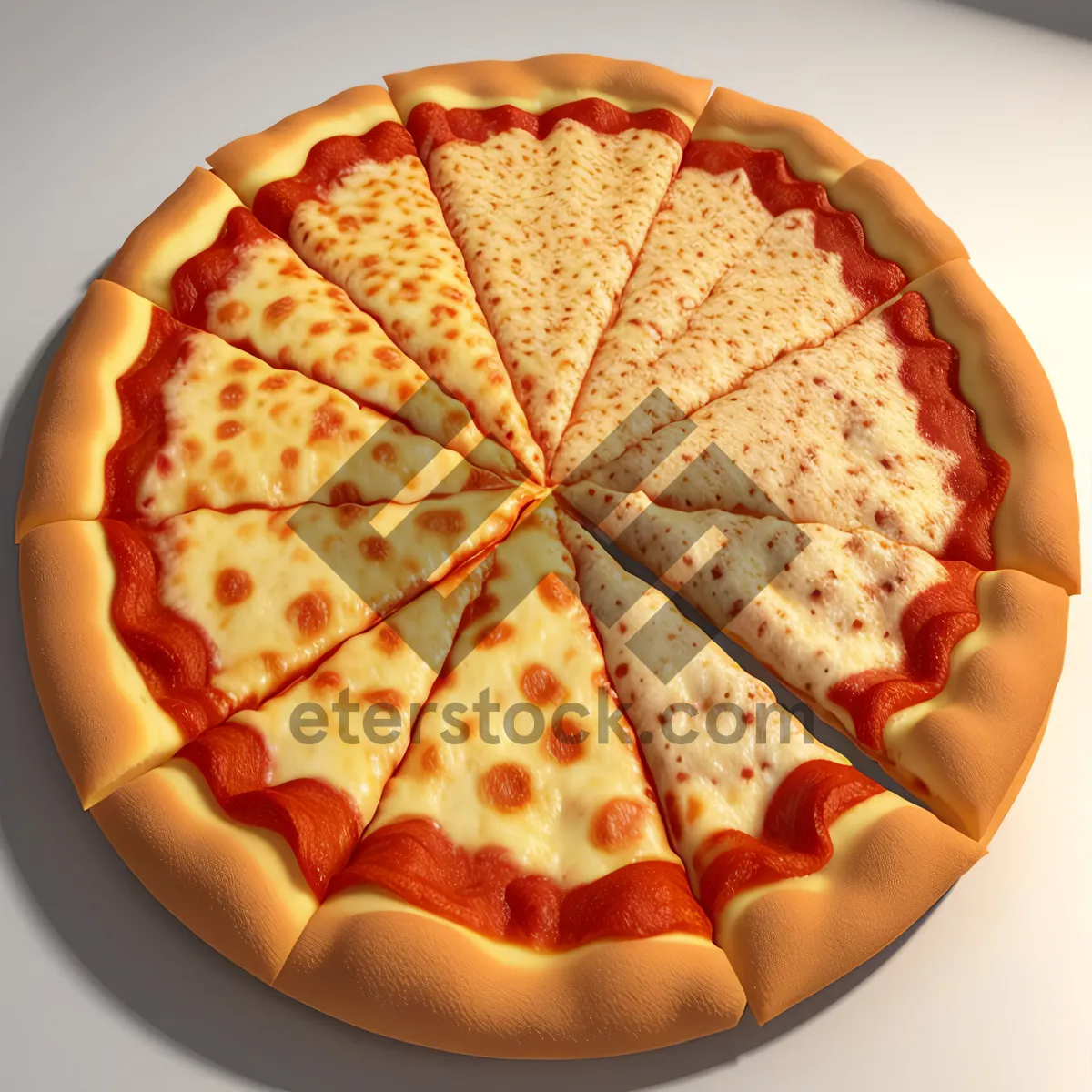 Picture of Delicious Gourmet Pizza Slice with Fresh Citrus