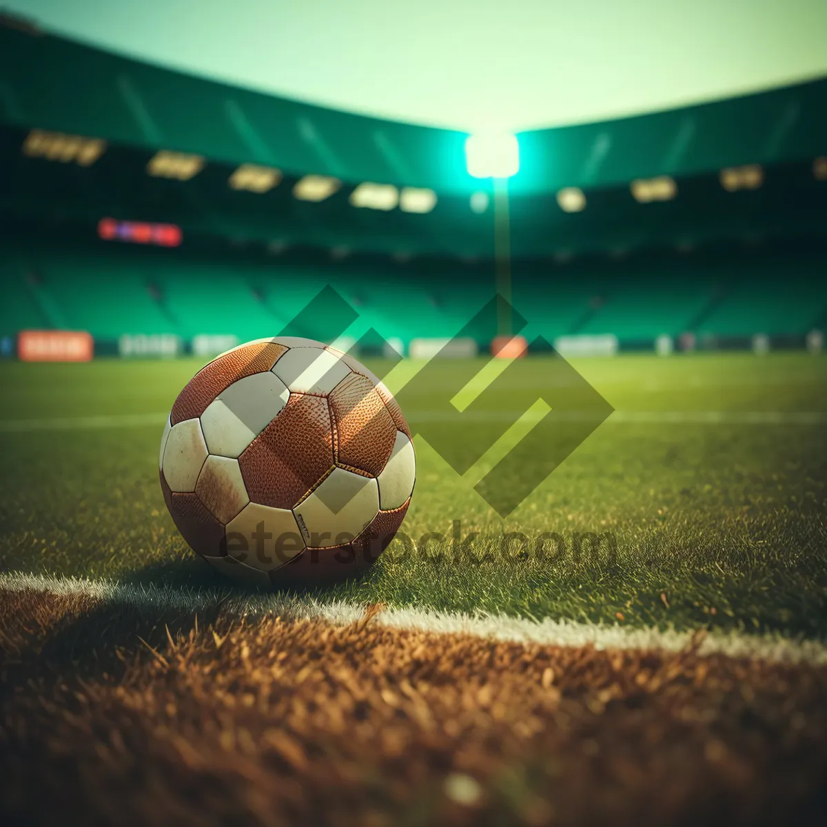 Picture of Soccer Ball on Green Field: Iconic Game Equipment