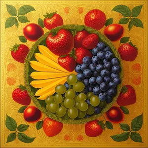 Fresh and Healthy Fruit Mix: Apple, Grape, Cherry, Banana, Strawberry