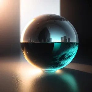 Glistening Glass Sphere in Cosmic Design