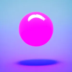 Colorful Round Glass Button with Shiny Reflection